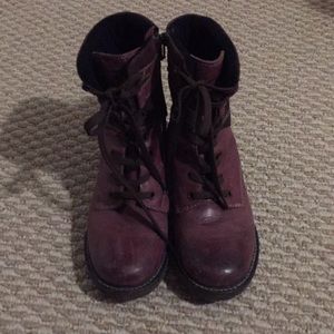 Maroon boots